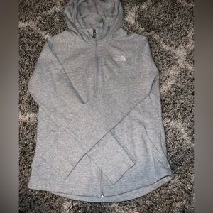 the north face grey zip up